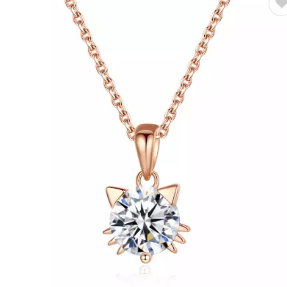 925 silver and rose gold necklace